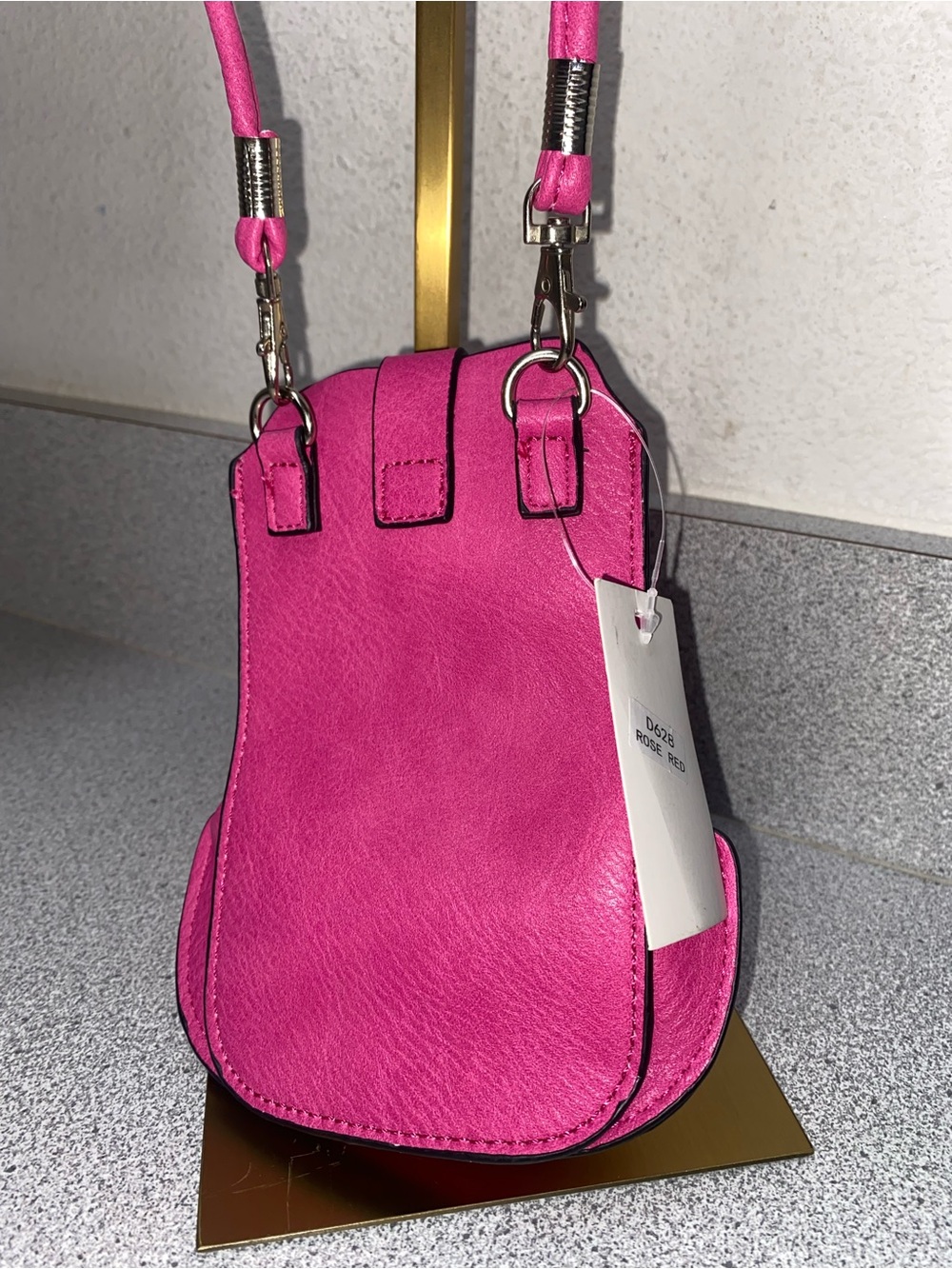 Fuchsia Floral Crossbody Bag - Fashionable Women’s Shoulder Kisslock Purse NWT - Picture 5 of 12